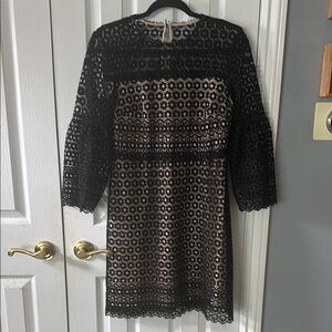 J. Crew Black Sheath Dress with Bell Sleeves